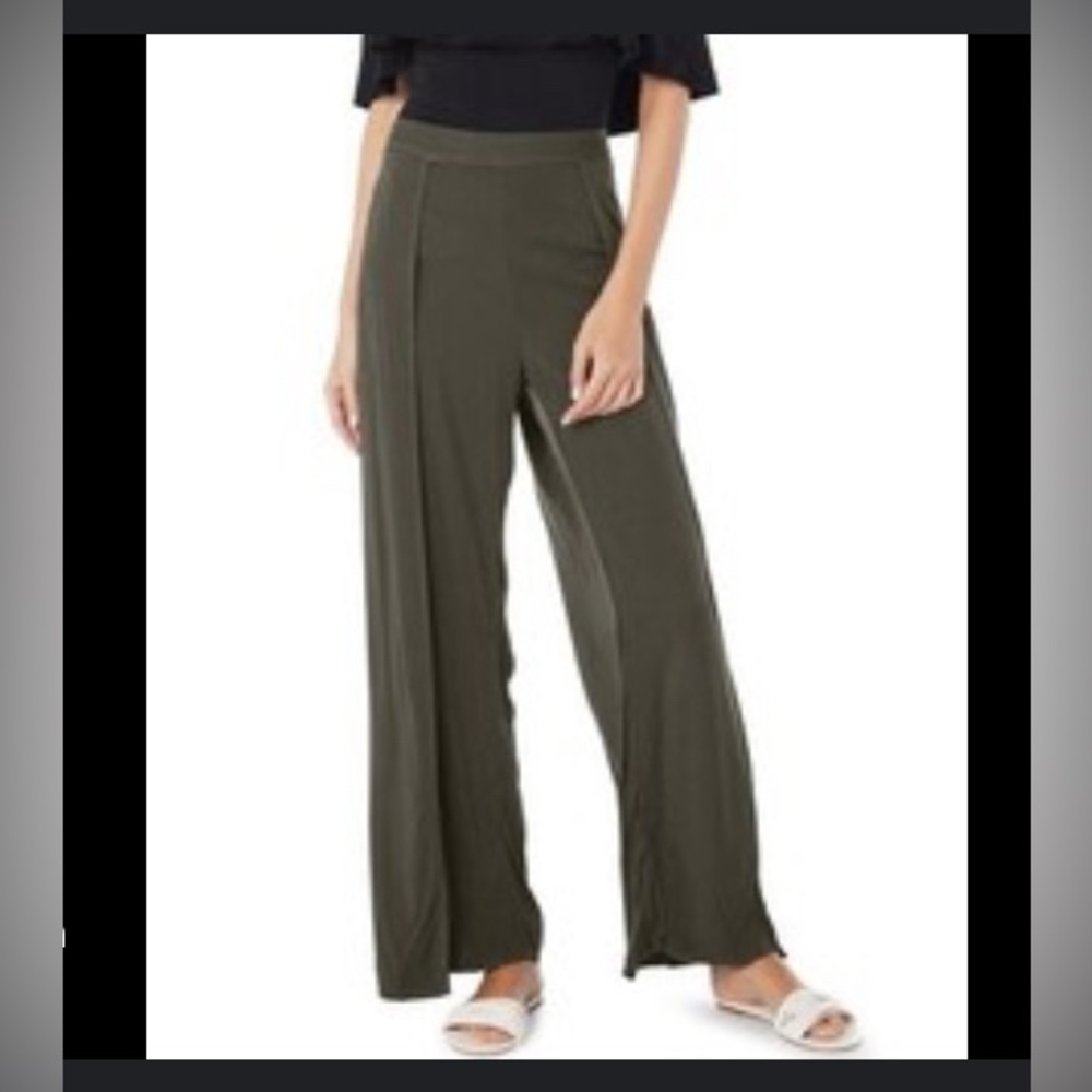 EUC MICHAEL STARS Rylie Wide Leg Tulip Pant Size L Camo Green/Grey